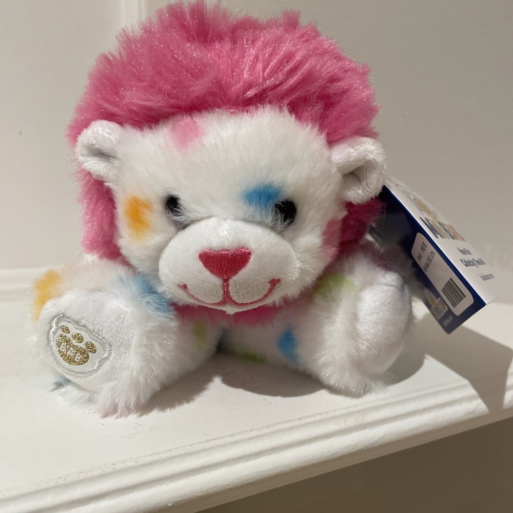 NEW Build A Bear Mini Beans White Frosted Animal Cookie Lion With Tags